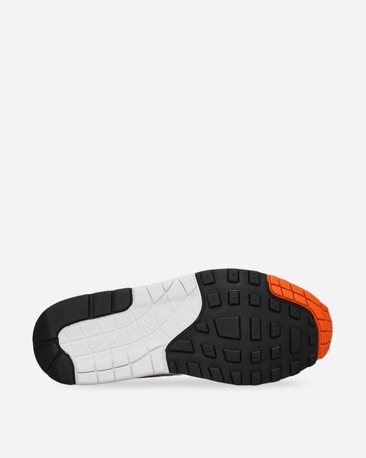 Nike White Wmns Air Max 1 Sneakers Neutral Grey / Safety Orange for men