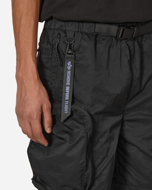 Alpha Industries Black Uv Utility Shorts for men