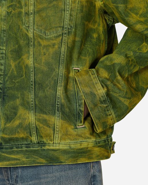 Acne Green Oversized Fit Denim Jacket Indigo for men