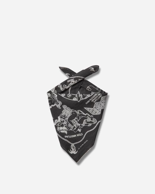 Kapital Black Fastcolor Selvedge Bandana (Yobai) for men