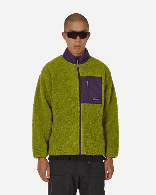 Gramicci Green Sherpa Jacket Dusted Lime for men