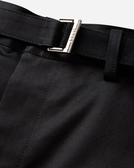 Sacai Black S Layered Cotton Chino Pants for men