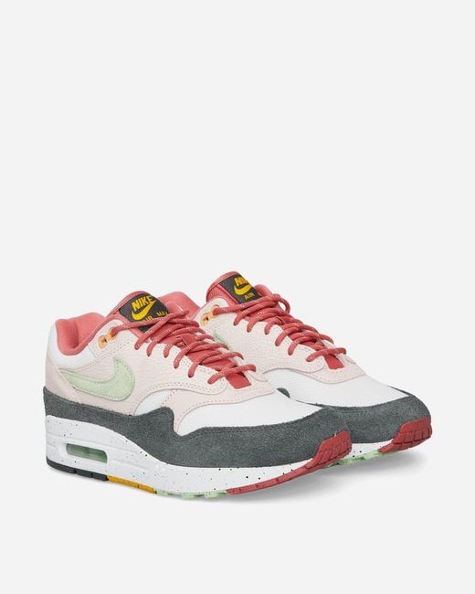 Nike White Air Max 1 Sneakers Light Soft Pink for men