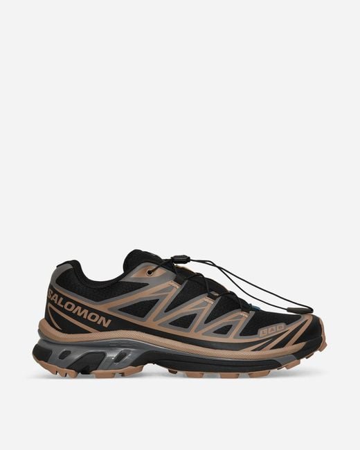 Salomon Black Xt-6 Sneakers / Portabella / Pewter for men