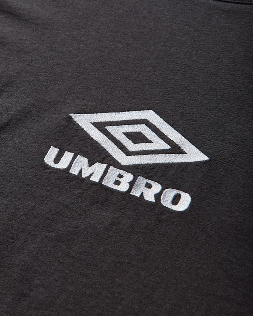 Umbro Blue Og Logo Longsleeve T-shirt Washed Black for men