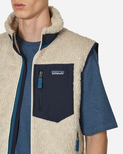 Patagonia Blue Classic Retro-x Vest Natural for men