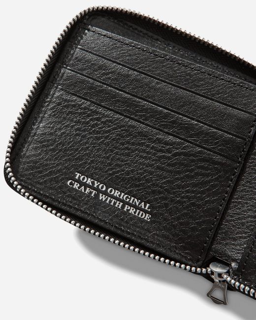 Neighborhood Black Leather Wallet for men