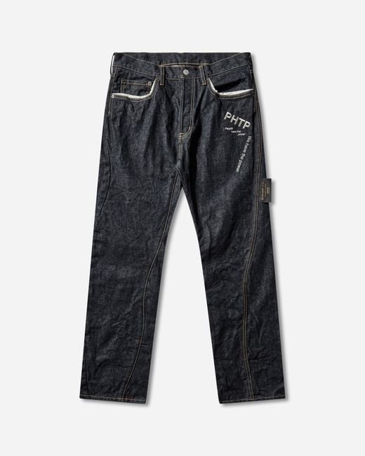 Undercover Gray Men S People Have The Power Denim Pants Indigo for men