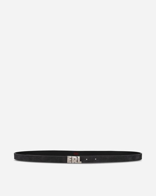 ERL White Suede Skinny Belt for men