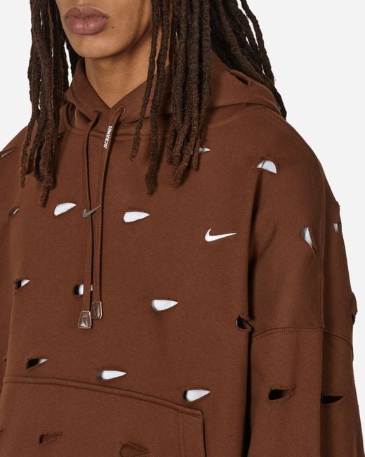 Nike Brown Jacquemus Swoosh Hoodie Cacao Wow for men