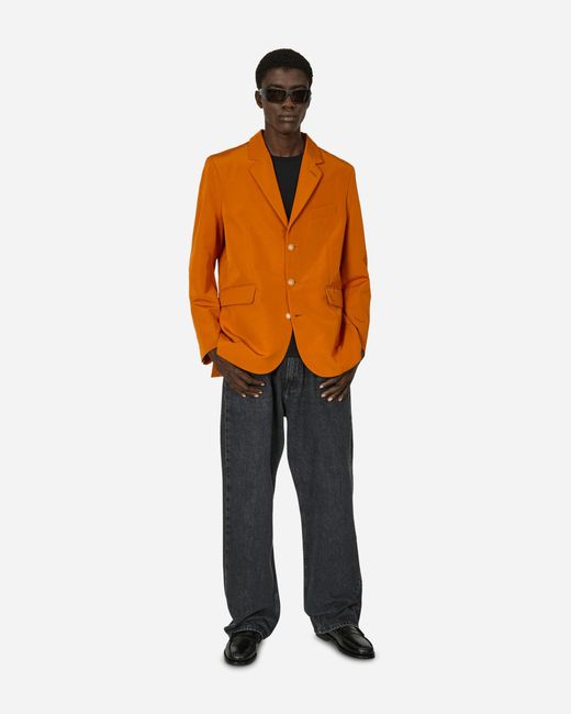 Bode Orange Ginger Faille Single-Breasted Suit Jacket for men