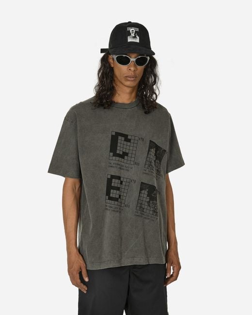 Cav Empt Black Overdye Internalized Duty T-Shirt Charcoal for men