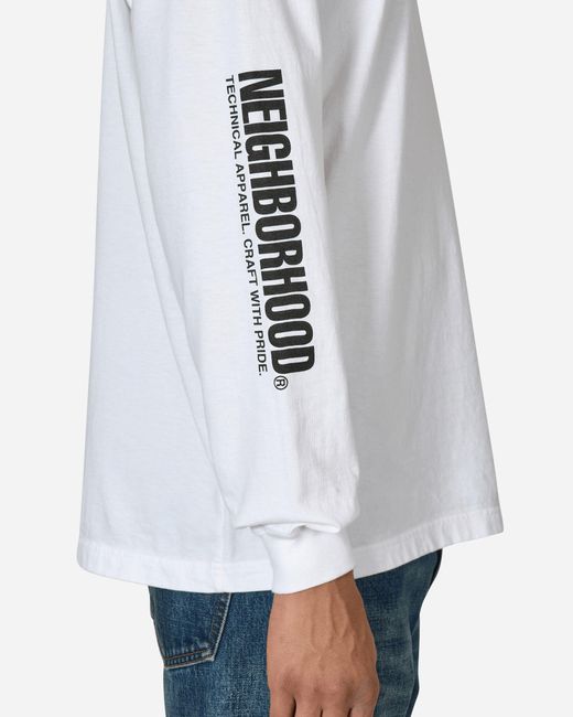 Neighborhood White Ls-1 Longsleeve T-shirt for men