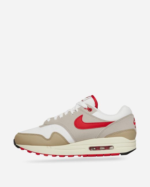 Nike Air Max 1 Sneakers White / Grey / University Red for men