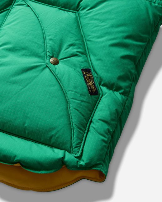 Polo Ralph Lauren Green S Leather-Yoke Down Waistcoat Stem for men