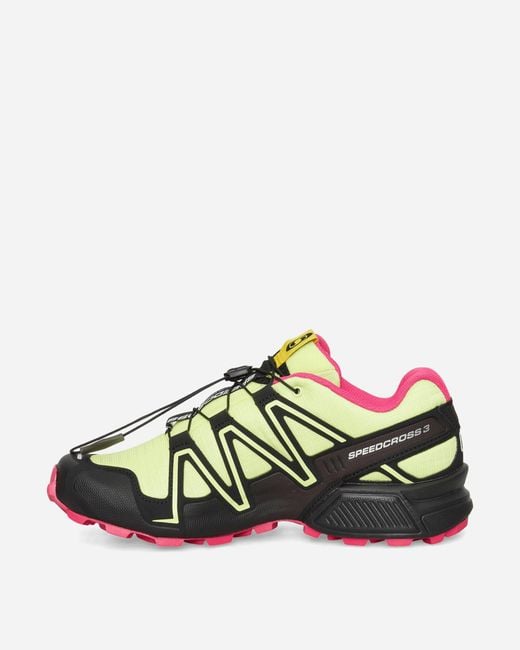 Salomon Green Speedcross 3 Sneakers Sunny Lime / Black / Pink Yarrow for men