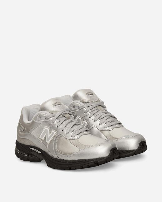 New Balance White 2002r Sneakers Silver Metallic for men
