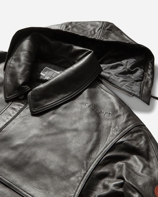 Cav Empt Black S Leather Zip Jacket for men