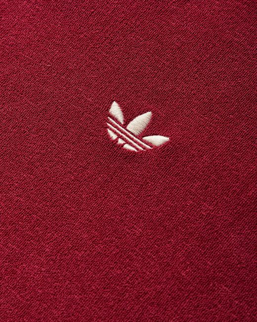 Adidas Red Men S Wales Bonner Terry Polo Collegiate Burgundy for men
