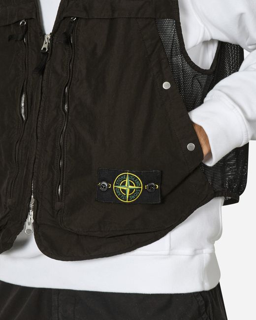 Stone Island White Light-Tc Vest for men