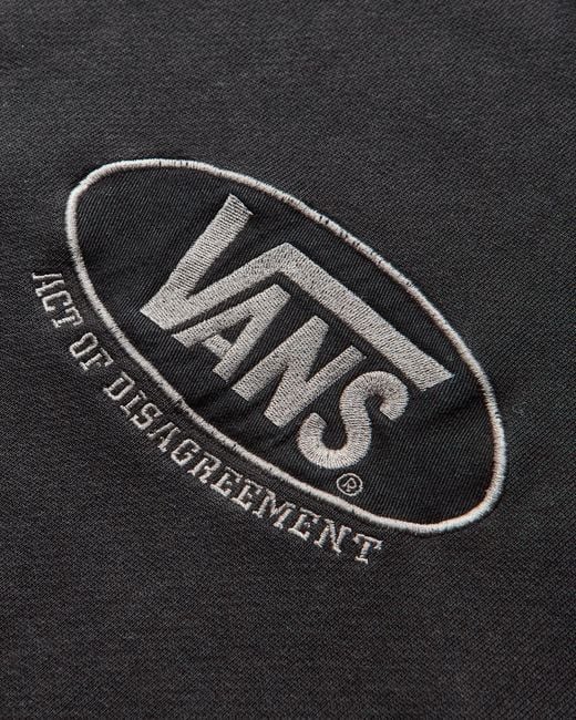 Vans Black Act Of Disagreement Oval Logo Hoodie Washed for men