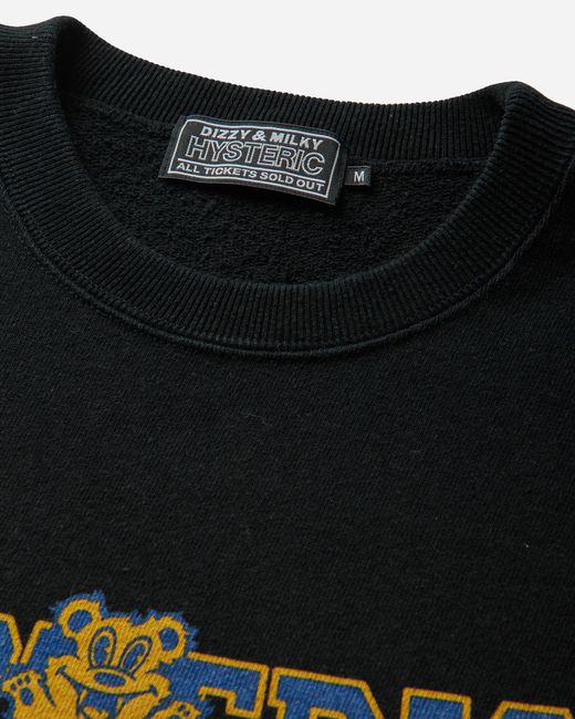 Hysteric Glamour Black Firebear College Sweatshirt for men