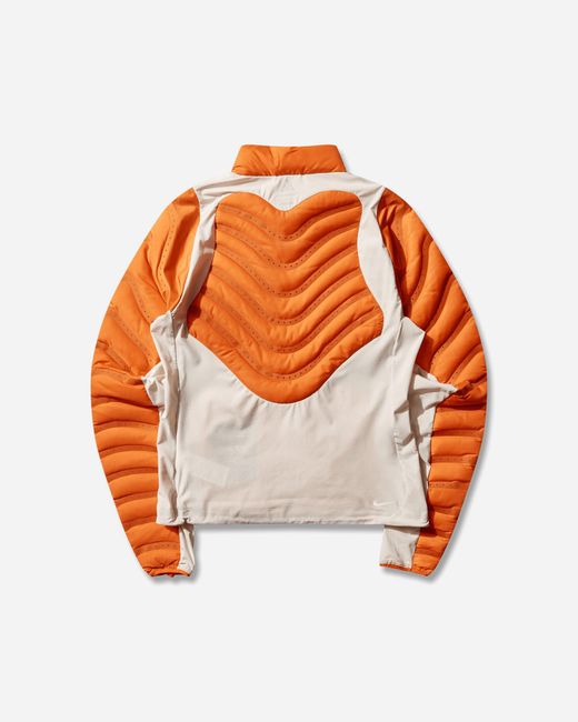 Nike Women S Acg Lava Loft Therma-fit Trail Running Jacket Safety Orange / Light Orewood Brown