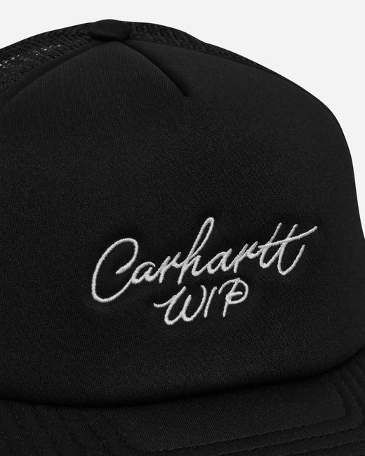 Carhartt Black Signature Trucker Cap for men