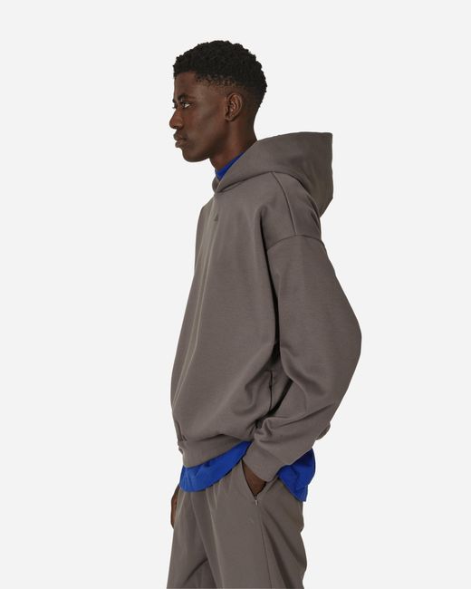 Adidas Gray Basketball Hooded Sweatshirt Charcoal for men