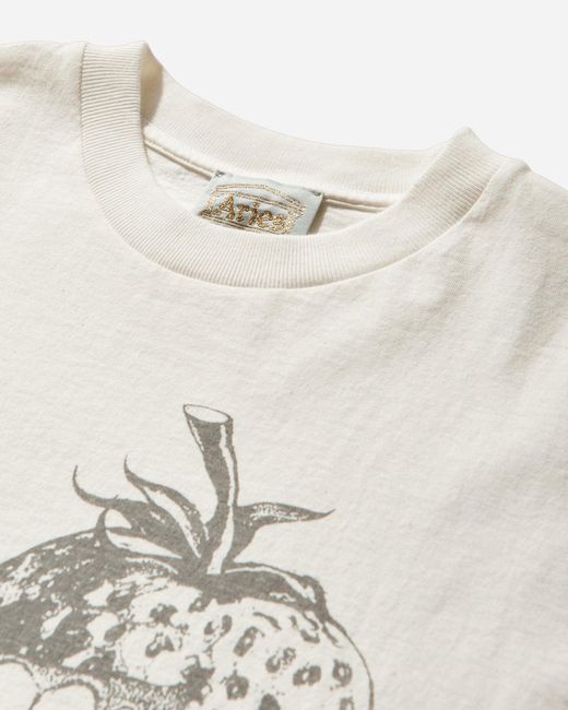 Aries White Strawbaby T-Shirt for men