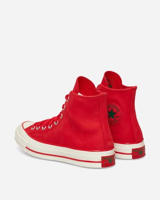 Converse Red Shai Chuck 70 Nubuck Leather Sneakers University for men