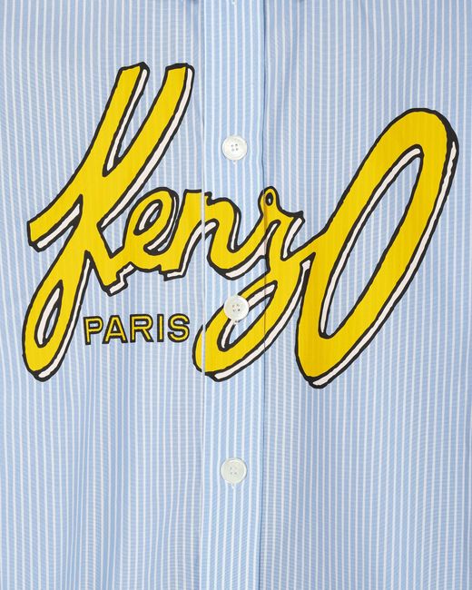 KENZO Blue Archive Logo Shirt Sky for men