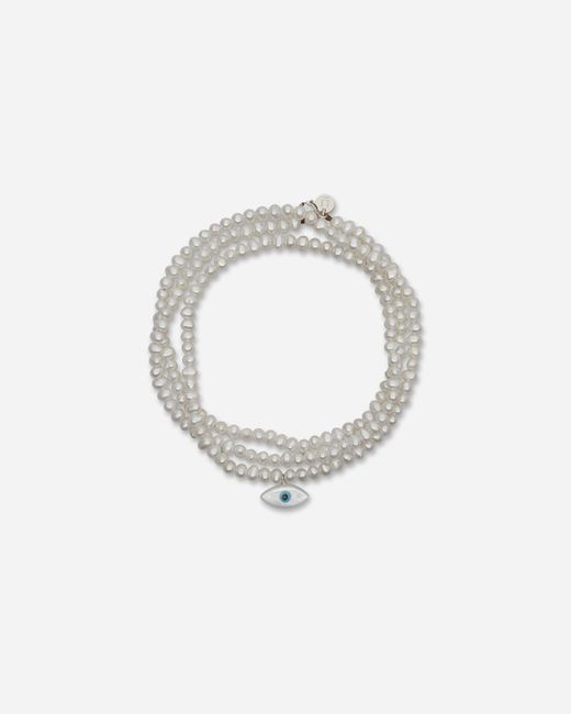 Undercover White See Real Flowers Triple Seed Pearl Bracelet Off for men