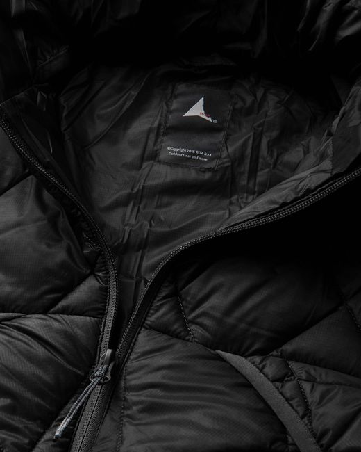 Roa Black Nuna 800 Fill Power Hooded Down Jacket for men