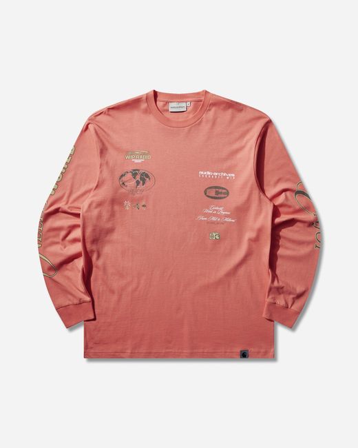 Carhartt Pink Audio Archives Wip Longsleeve T-shirt for men