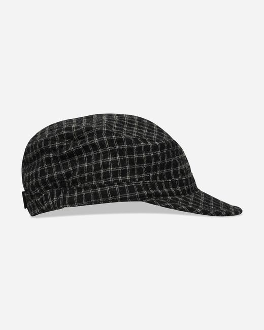 Undercover Black Wool Work Cap Check for men