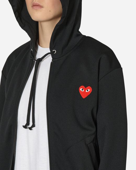 COMME DES GARÇONS PLAY Black Heart Zip Hooded Sweatshirt