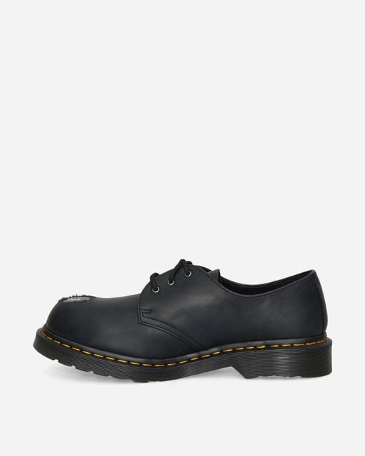 Dr. Martens Black 1461 Metal Toe Leather Shoes for men