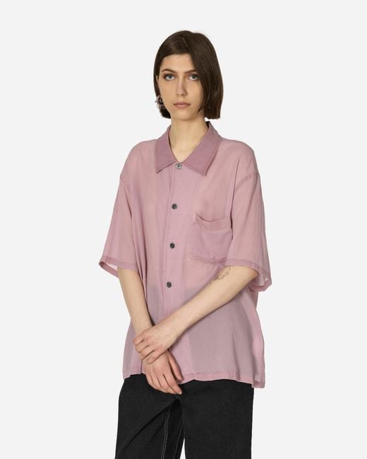 Our Legacy Pink Box Shortsleeve Shirt Dusty Lilac