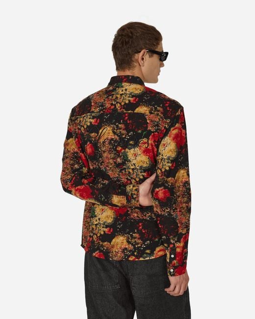 Pleasures Red Gosling Button Down Shirt for men