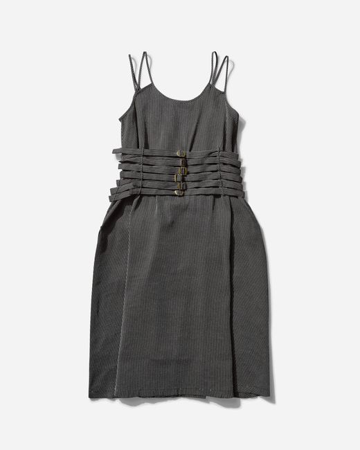 Undercover Gray Women S Silk Japanese Paper Camisole Dress Stripe