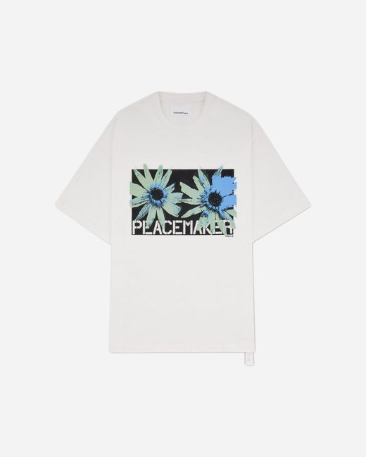 Oamc Peacemaker White Flower Print Regular Fit T-Shirt for men