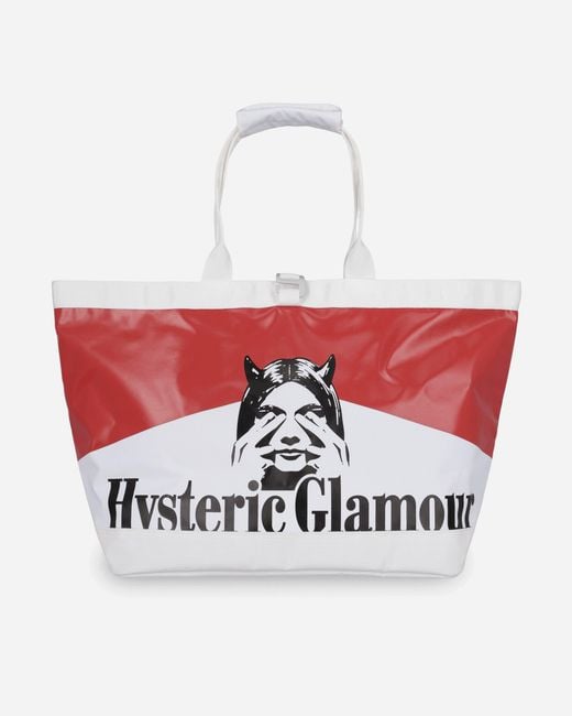 Hysteric Glamour Red Tarp Tote Bag for men
