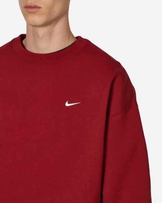Nike Solo Swoosh Crewneck Sweatshirt Team Red for men