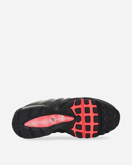 Nike Black Air Max 95 Og Sneakers Medium Ash / Solar Red for men