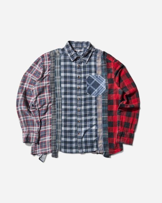 Needles Red Men S 7 Cuts Longsleeve Shirt for men