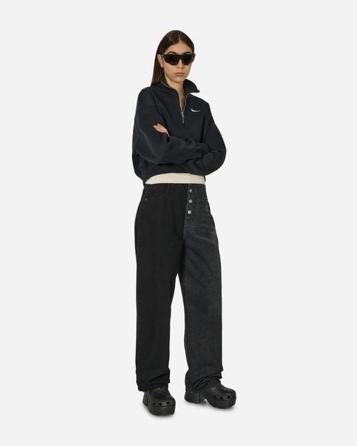 Nike Phoenix Fleece 1/2 Zip Cropped Sweatshirt Black