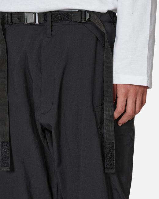 Acronym Black Nylon Stretch Cargo Trousers for men