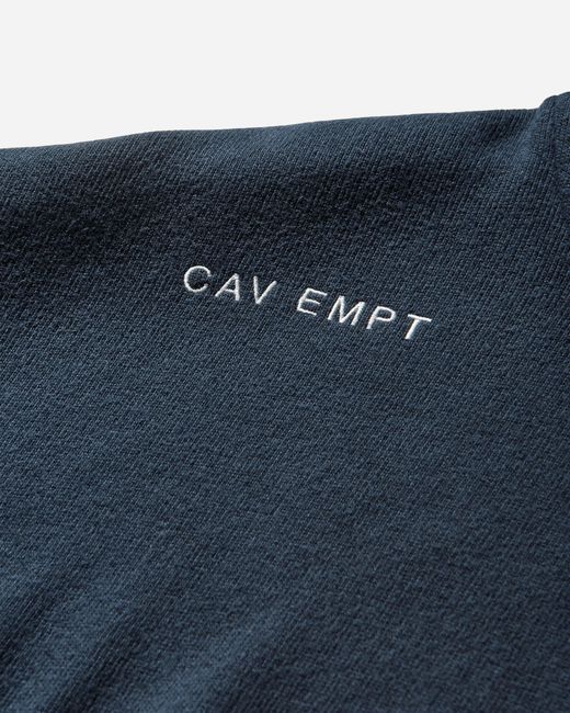 Cav Empt Blue Men S Neck Snap Dbl Knit Hoodie Navy for men