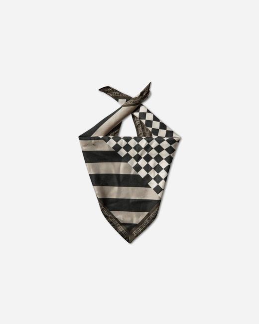 Jean Paul Gaultier White Patchwork Print Silk Scarf